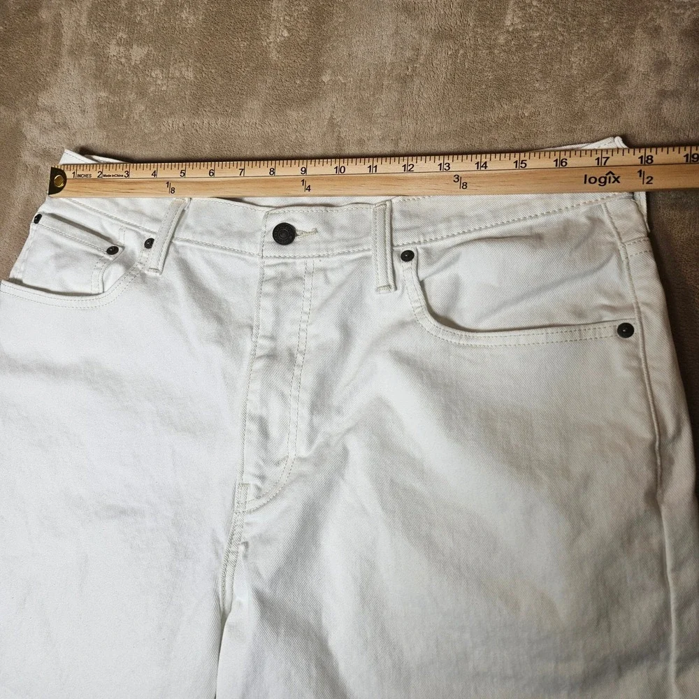 Levis 569 Men White Loose Straight Denim Shorts Size 34